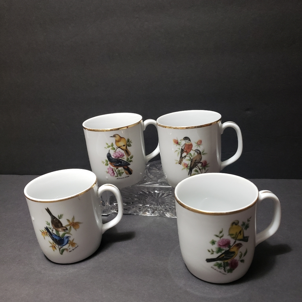 Vintage 1980s Set Of 4 BAREUTHER Bavaria Waldsassen Coffee/Tea Mugs Cups